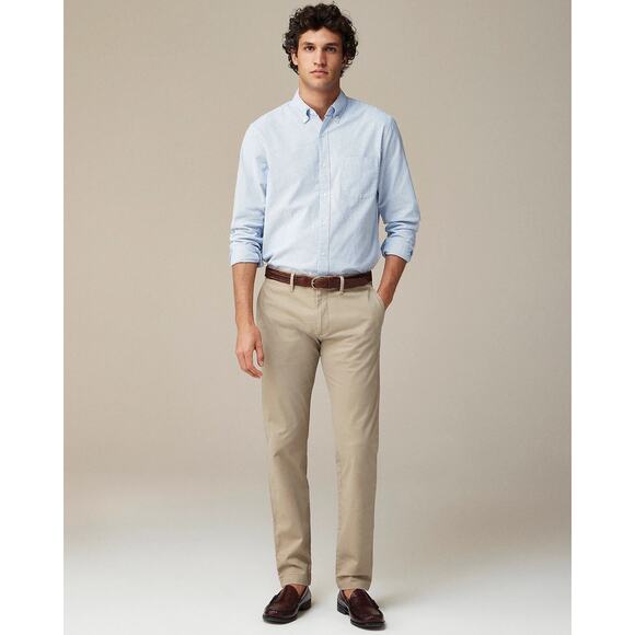 J.Crew Broken In 484 Slim-fit stretch chino pant Beige Size 33x30 - Picture 2 of 15